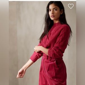 Petite Pura Merino Wool Blend “Cardigan” - Banana Republic, Bright Berry NWT